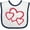 White and Navy, variant on Inktastic Three Red Hearts Boys or Girls Baby Bib