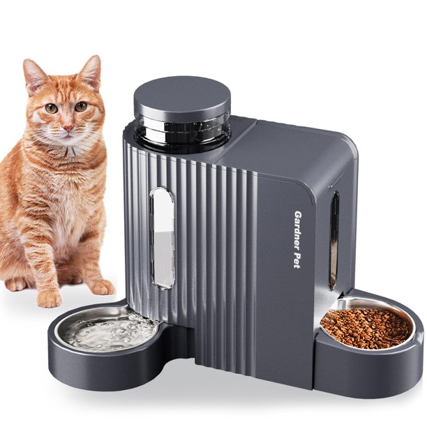 Alimentador automático de comida y dispensador de agua por gravedad para gatos Gardner Pet