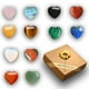 thumbnail image 1 of pstuiky Piedras de cristal para el Día de la Madre 2024: Cuarzo rosa amatista piedra del amor pulida palma piedras preciosas naturales, 1 of 7