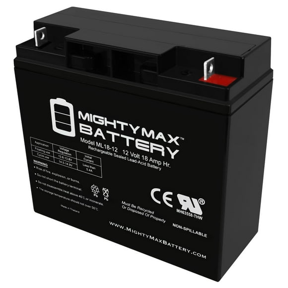 12V 18AH SLA Battery pour Tondeuse Noire de Terrasse CMM1200