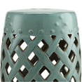 thumbnail image 3 of Outsunny 13" X 18" Ceramic Garden Stool with Woven Lattice Design & Glazed Strong Materials Decorative End Table,Antique Blue,Blue Porcelain Garden Outdoor Patio Patio Seating, 3 of 10