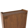thumbnail image 6 of GZXS 24.8" Wall-Mounted Solid Wood Cabinet with 2 Fluted Glass Doors, 3-Tier Vintage Storage Organizer with Removable Shelves and Towel Rod for Bathroom, Kitchen, Entryway (Brown), 6 of 10