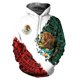 thumbnail image 3 of Sudadera con capucha con estampado 3D de la bandera nacional de México para hombre y mujer, suéter informal de gran tamaño, sudadera popular, ropa de moda para hombre, 3 of 5