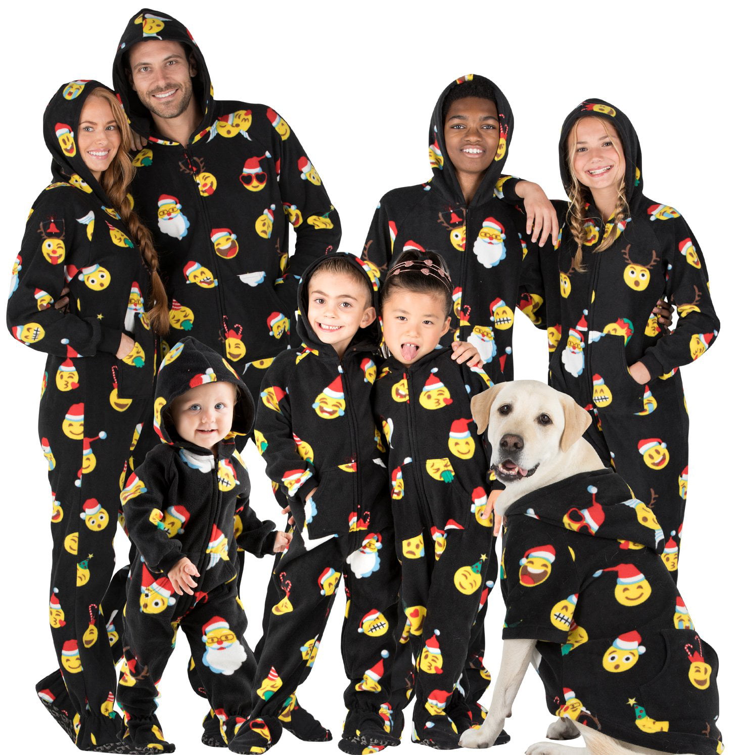 Men, Footed Pajamas Family Matching Polar Hoodie One Piece for Boys Girls 