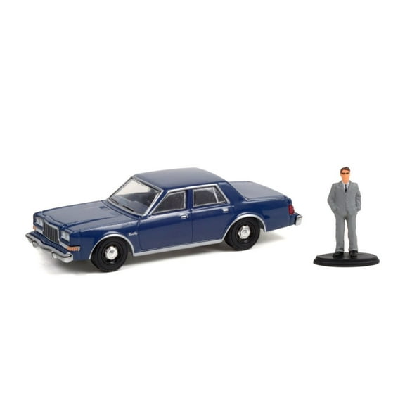 1986 Plymouth Grand Fury Unmarked Police Car, Navy Blue - Greenlight 97110D/48 - 1/64 scale Diecast Model Toy Car
