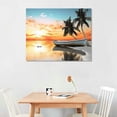 thumbnail image 2 of PRATYUS Beach Palm Canvas Wall Art Picture 20x16in for Living Room Bedroom 20x16in, 2 of 3