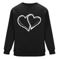 thumbnail image 4 of Ceisia Men's Regular-Fit Crew-Neck Double-Heart Hand-Drawn Printed Casual Sweatshirt Gift, 4 of 6