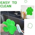 thumbnail image 5 of 1 almohadilla verde para lamer para perros, alimentador lento, ansiedad, cuenco para perros de alimentación lenta, baño, aseo y entrenamiento - patrón de pata de gato verde JM, 5 of 5