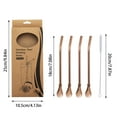 thumbnail image 3 of xaoyunyn Reusable Stainless Steel Spoon Straw Set with Filter for Beverages Includes 4 Straw Spoons and 1 Cleaning Brush for Coffee,Tea Juices, 3 of 6