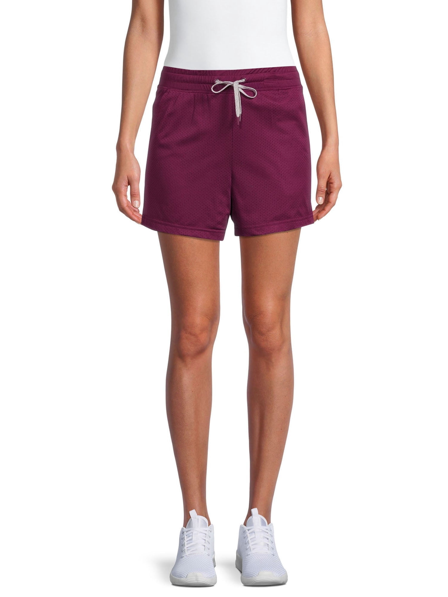 Athletic Works Women's Mesh Shorts with Pockets, 2-Pack
