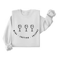 thumbnail image 4 of Fanxing Women's Crewneck Sweatshirts Casual Long Sleeve Thanksgiving Letter Print Pullover Tops White 2XL, 4 of 7
