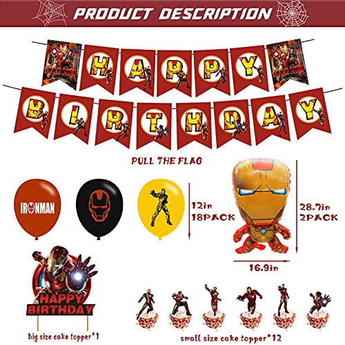Iron Man Party Supplies ,Iron Man Birthday Party Decorations,Super Hero