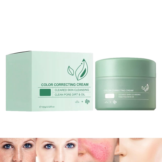 Color Correcting Hydrating Color Correcting Green Concealer Color Skin Cleansing Mud New Cleaning Mud Deep Cleansing (1Pcs),Green Face Cream