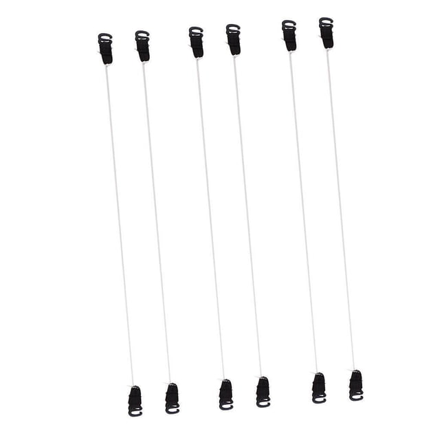 Langgg 3 Pairs Elastic Fish Line Nylon Wire w/ Hook for Hair Extensions Hairpieces S