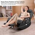 thumbnail image 6 of Betisef Nursery Rocking Chairs with Soft Seat and Headrest,Corduroy Fabric Accent Chair with Side Pocket,Glider Rocking Chair for Bedroom/Living Room/Nursery(Dark Grey/Black), 6 of 6