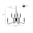 thumbnail image 6 of Millennium Lighting  Savanne 6/12 Chandelier Ceiling Light 8 - Vintage Brass, 6 of 7
