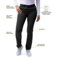 thumbnail image 3 of Adar Pro Scrubs For Women - Skinny Leg Yoga Scrub Pants - P7102 - Black - L, 3 of 7