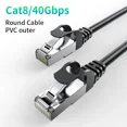 thumbnail image 3 of Cable Ethernet CAT8 de Unnlink, 40 Gbps, 2000 MHz, RJ45, cable de red LAN para Internet, Cat7, Cat6, para computadora portátil, PS5, PS4, Xbox, enrutador, módem, 3 of 5