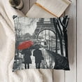 thumbnail image 3 of YINGXI Throw Pillow Covers Oil Painting Paris European City Landscape France Eiffel Tower Decor Linen Pillow Cases Home Decorative Square Pillowcases 18x18in, 3 of 5