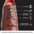 thumbnail image 3 of THE ORIGINAL STRETCHLACE | No Tie Silicone Dress Shoe Laces | Elastic Laces to Turn Dress Shoes Into Slip-Ons | Black, 1.6" (4cm), 3 of 8
