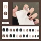 thumbnail image 1 of Heallor-uñas postizas de Cabeza Cuadrada corta, 24 piezas, con patrón de corazón, cobertura completa, para manicura, 1 of 5