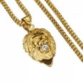 thumbnail image 4 of Fashion Cool 18K Gold Tone Men's Lion Stainless Steel Pendant Chain Necklace, 4 of 5