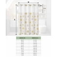 thumbnail image 6 of No Hook Shower Curtain with Snap in Liner, Christmas Golden Snowflakes Hotel Shower Curtains for Bathroom, Washable Shower Curtain Liner Set with Mesh Top Window, 72"x72", 6 of 6