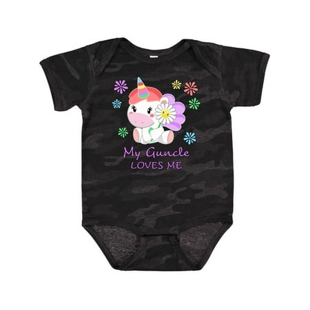 

Inktastic My Guncle Loves Me- Cute Unicorn Gift Baby Boy or Baby Girl Bodysuit