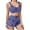 Blue, variant on Fleece Pajamas for Women Set Heart Print Crop Tank Top and Shorts Pajama Set Fall Winter 2 Piece Lounge Outfits Soft Warm Sleepwear