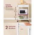 thumbnail image 4 of VASAGLE Isla de Cocina, Estantería de Cocina, 3 Niveles, Marco de Acero, 60x45x90cm, Natural y Blanco, 4 of 5