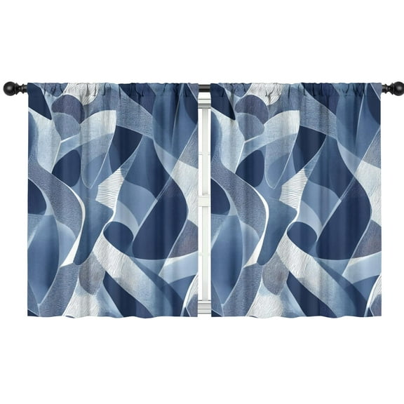 Blackout Kids Curtains,Blue and Grey Abstract Art Artwork Childrens Insulated Curtains Set Of 2,Bedroom Essentials,Toddler Room Decor 42x54in(106x137cm)