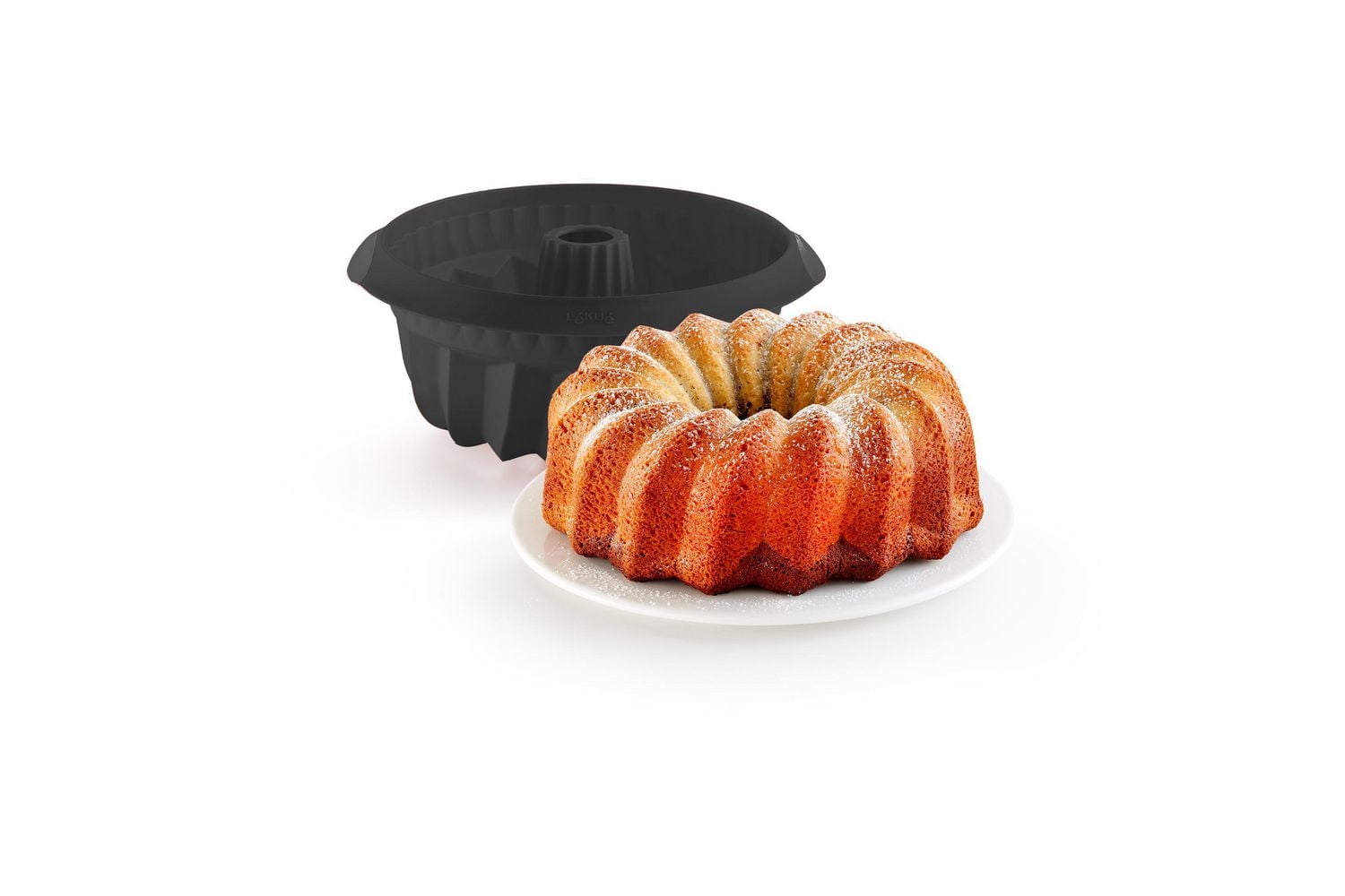 Moule à savarin profond Lekue de 22 cm en noir