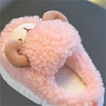 thumbnail image 6 of XXWXYD Baby Fuzzy Indoor Slippers, Non-Slip Flat Sole Plush Warm House Shoes for Kids Baby Walking Practice, 6 of 8