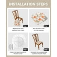 thumbnail image 4 of Orange Pumpkins Fall Seat Covers for Dining Room Chairs Covers, Thanksgiving Maple Leaf Office Chair Seat Cover, Autumn Botanical Chair Slipcover Stretch Cushion Protector for Kitchen Banquet Set of 4, 4 of 6