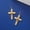 A Gold Color, variant on Crucifix Cross Dangle Earrings Love and Redemption Holy Jesus Lord's Prayer