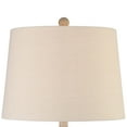 thumbnail image 3 of John Timberland Chico 27" Tall Modern Southwest Rustic Table Lamps Set of 2 Brown Light Wood Finish Living Room Oatmeal Shade, 3 of 8