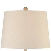 John Timberland Chico 27 Tall Modern Southwest Rustic Table Lamps Set of 2 Brown Light Wood Finish Living Room Oatmeal Shade