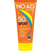 (2 pack) (2 pack) No-Ad Sun Care Sport Broad Spectrum SPF 50 Sunscreen Lotion, 5 fl oz