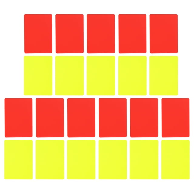 OULII 22Pcs Soccer Umpire Kit Pvc Assorted Color Referee Ejection Tools for Sports Officials Standard Design