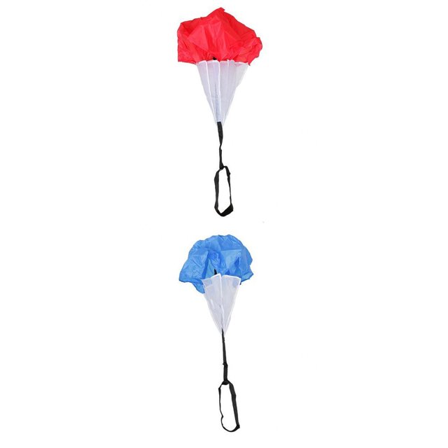 2 Unids Fútbol Fútbol Agilidad Paracaídas Corriendo Entrenamiento De Resistencia Drag Fitness Core Fuerza Entrenamiento Herra Rojo + azul Sunnimix Drag Chute Sportsman