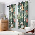 thumbnail image 2 of Yayeee Window Curtains Set of 2 for Living Room Light Filtering 63"x42", Green Christmas Trees, 2 of 7