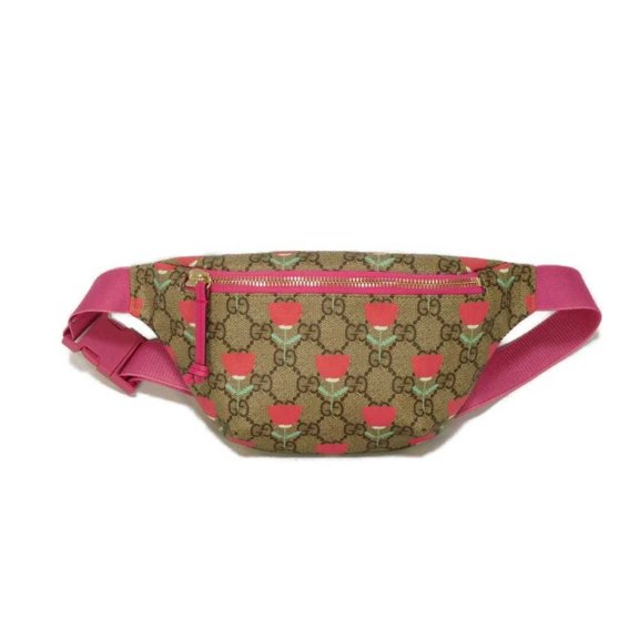 Pre-Owned Gucci GG Supreme Flower Print Waist Bag (Kim Seung-yeon Tulip Design) - 502095 FADQR...
