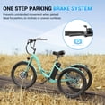 thumbnail image 5 of Gocio 24" Folding Electric Tricycle,Peak 500W Motor E-Trike for Adults,3-Wheel Electric Bike for Adults With 48V 10.4Ah Battery,Max 15.5Mph Cargo Motorized Tricycle UL2849 Certified, 5 of 10