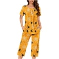 thumbnail image 2 of JOANKDMI 2 Piece Womens Pajama Costume Set Creepy Spider and Web Chic Short Sleeve Sleepwear Loungewear Outfit for Halloween Theme Party Roleplay Novelty Apparel, S-3XL, 2 of 6