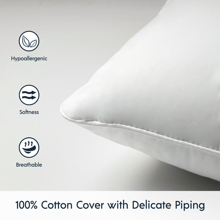Phantoscope 100% Cotton Stuffer Square Decorative Throw Pillow Insert, 18 inch x 18 inch, 2 Pack