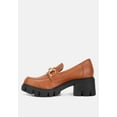 thumbnail image 3 of Evangeline chunky platform loafers in Tan, 3 of 10