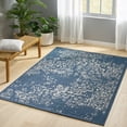 thumbnail image 4 of Noble House 5' x 7' Blue and Ivory Outdoor Rug, 4 of 7