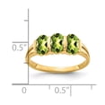 thumbnail image 2 of Solid 14k Yellow Gold 6x4mm Oval Peridot Green August Gemstone Engagement Ring Size 8.5, 2 of 3