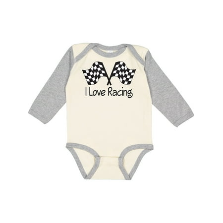 

Inktastic I Love Racing Gift Baby Boy or Baby Girl Long Sleeve Bodysuit