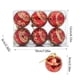 thumbnail image 3 of xihome Juego de 6 adornos navideños plateados a rayas, bolas de plstico de 6 cm para decorar el rbol de Navidad., 3 of 6